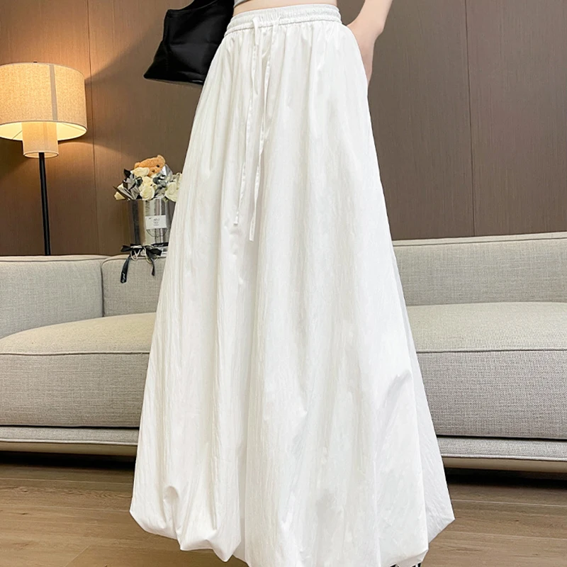 

2024 new Japanese sweet spring and summer fluffy high-waisted thin design sense of work half-body skirt versatile A Word Lantern