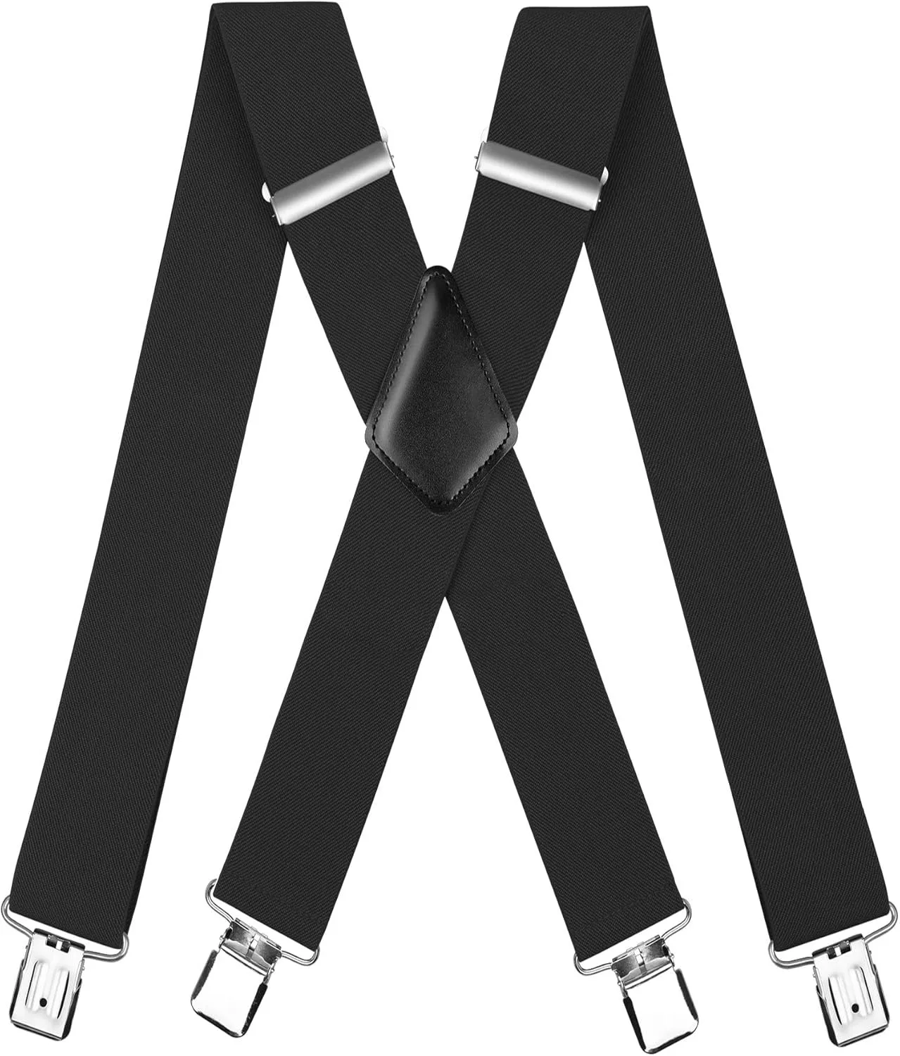 Hosenträger für Herren, Hosenträger mit starken 5,1 cm breiten, 4 Clips, robust, für Herren, hochelastisch, verstellbare Hosenträger im X-Stil – Detail 33
