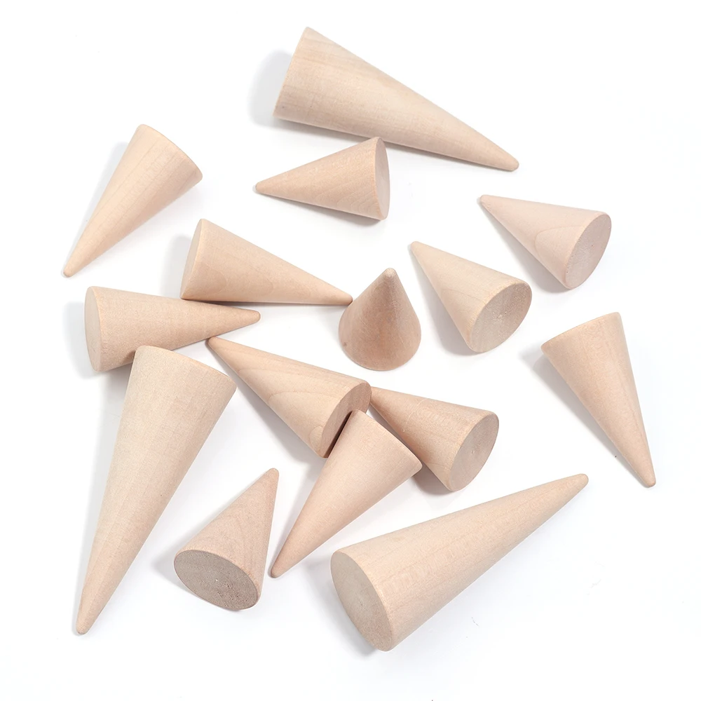 

1 шт., деревянный конус, креативный держатель для колец, подставка для ювелирных изделий, органайзер для сережек, инструменты для демонстрации колец, принадлежности для хранения ювелирных изделий