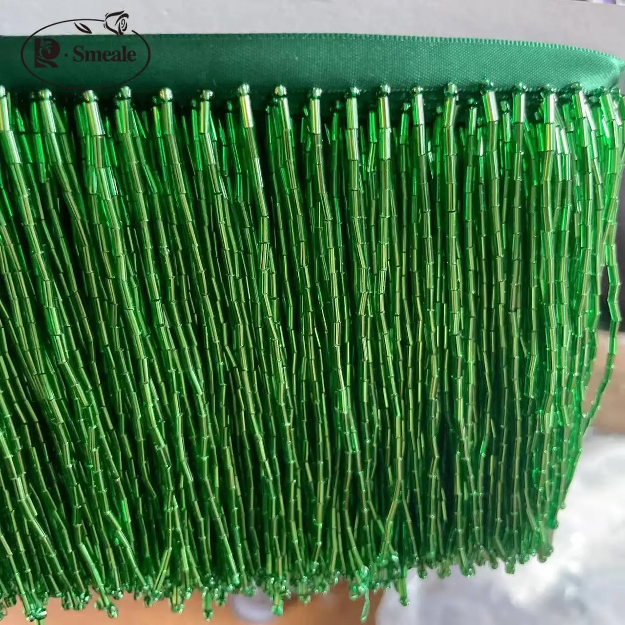 Rohrquasten-Kleiderzubehör, Spitzenbesatz, Hochzeits- und Abendkleid, Perlenverzierung, RS24495, 15 Farben, 10 cm Breite – Detail 6