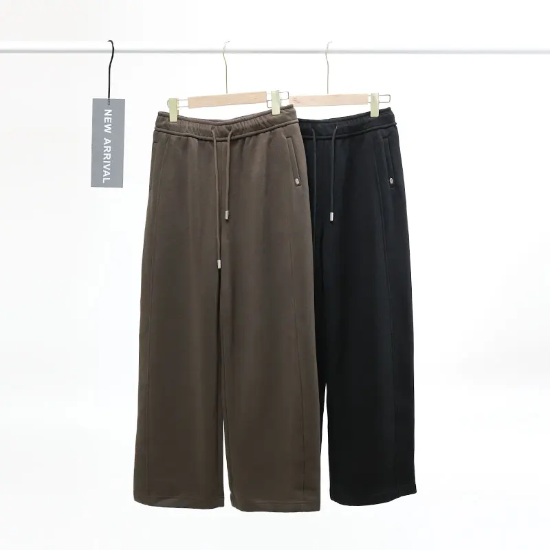 

Трикотажные шерстяные брюки прямого кроя с подкладкой из флиса, повседневные женские брюки с высокой талией, теплые и удобные, Rixinjia JF620