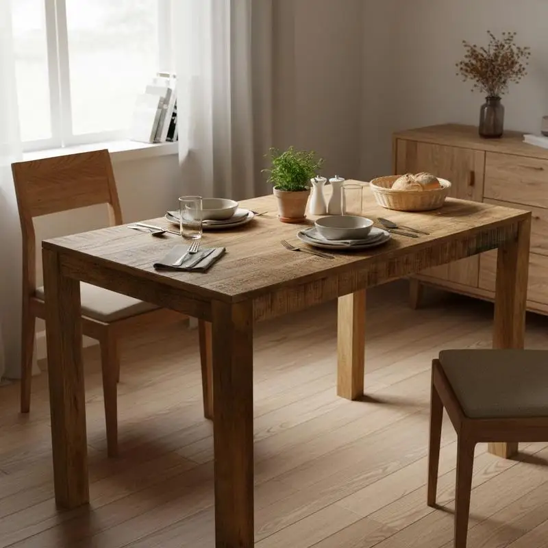 Esstisch aus massivem Mangoholz, 110 x 55 x 76 cm, hochwertig, leicht zu reinigen, modernes Design