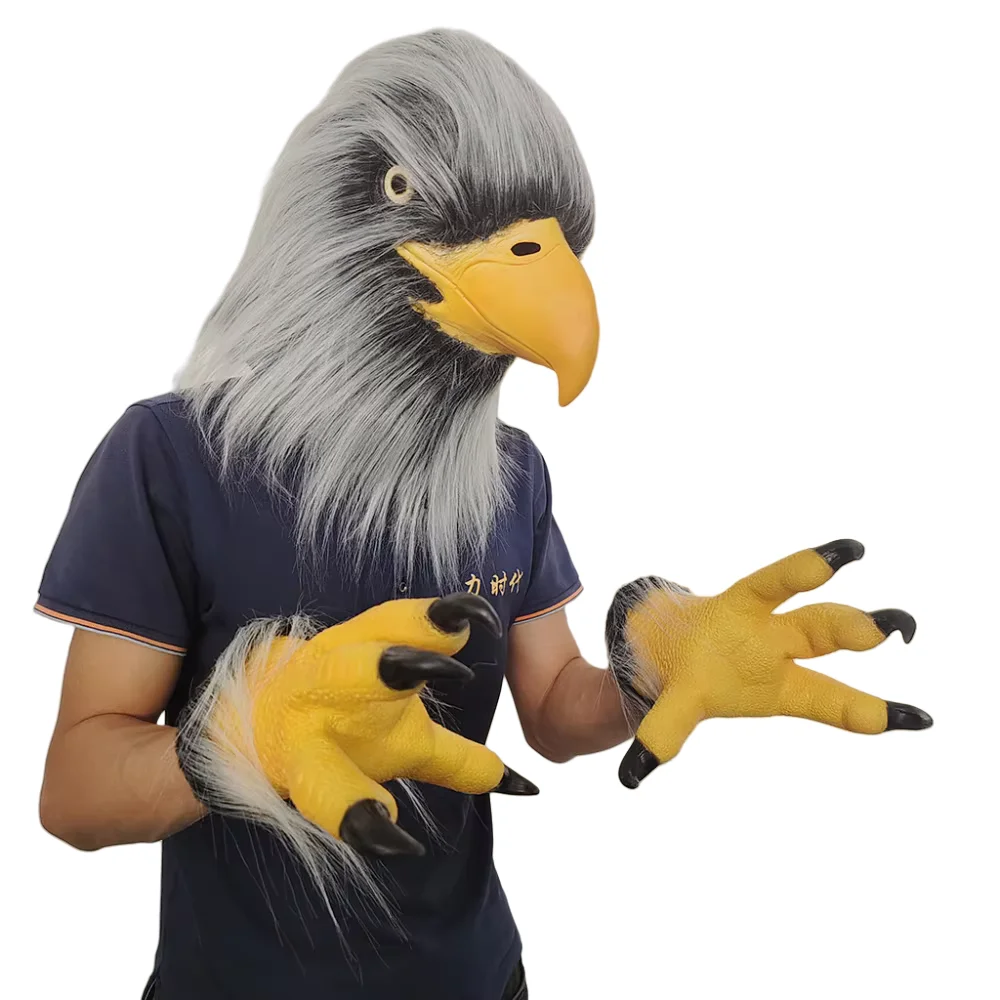 Kigurumi Headset Furry Fursuit Cosplay Eagle Mask Paw Furry Fursuit Kigurumi Head Base Comiket Animal Eagle Mask Paw