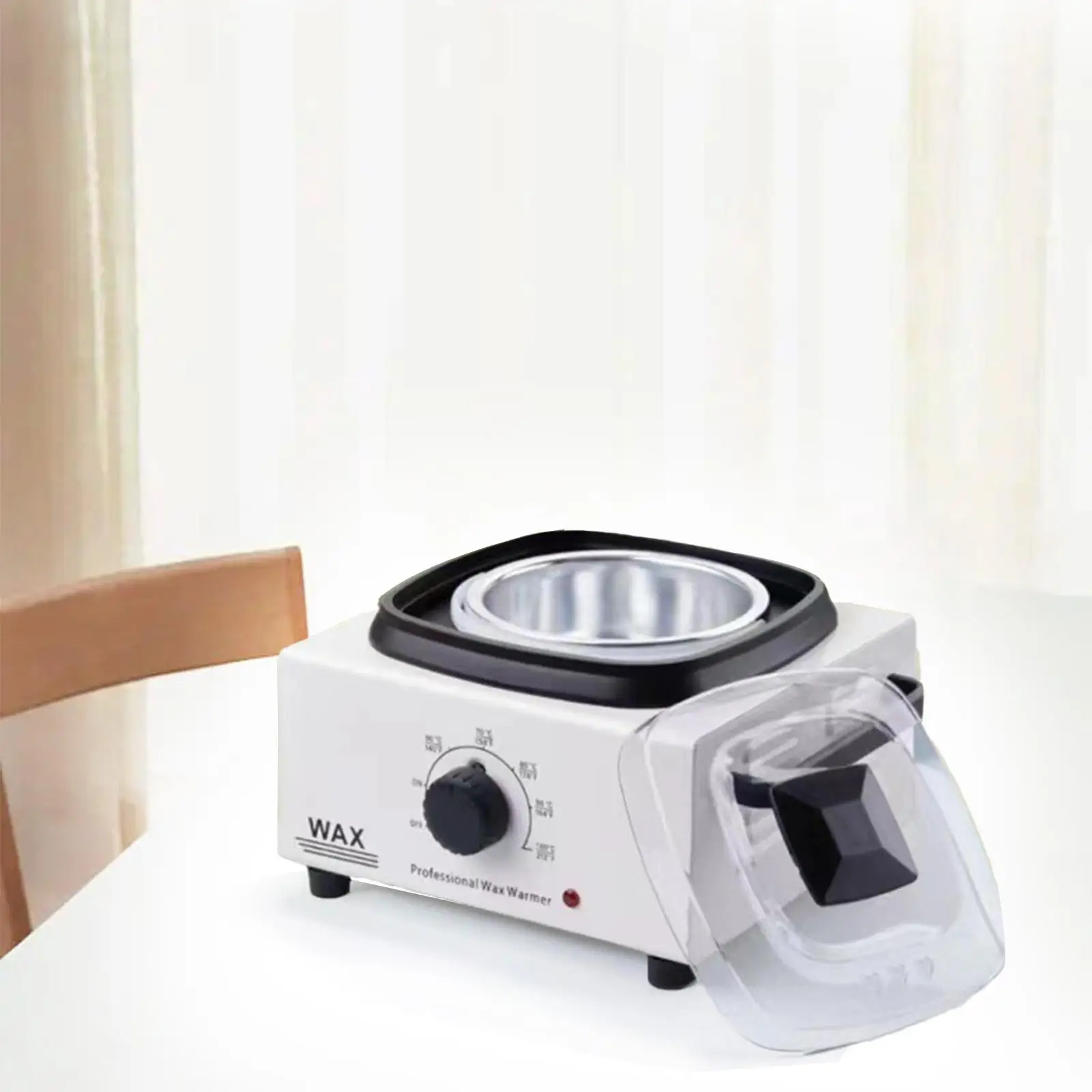 

Нагревательный инструмент для плавления воска, прозрачная крышка, ручка управления, нагреватель, электрический плавильный котел для спа-свечей, салон красоты, удаление волос