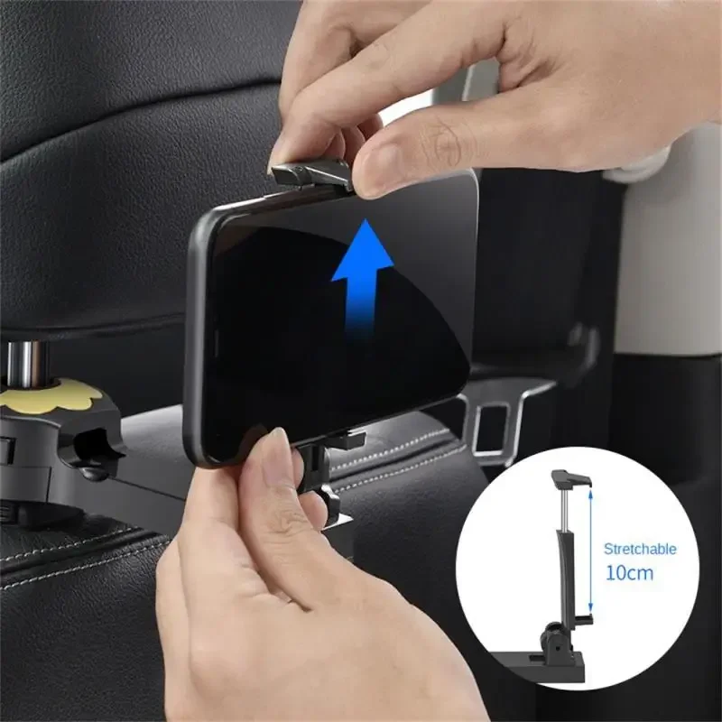 Gancho para respaldo de silla, ajustable, duradero, fácil de instalar, diseño Simple multifunción, accesorios de Interior de coche, soporte de gancho para asiento de coche
