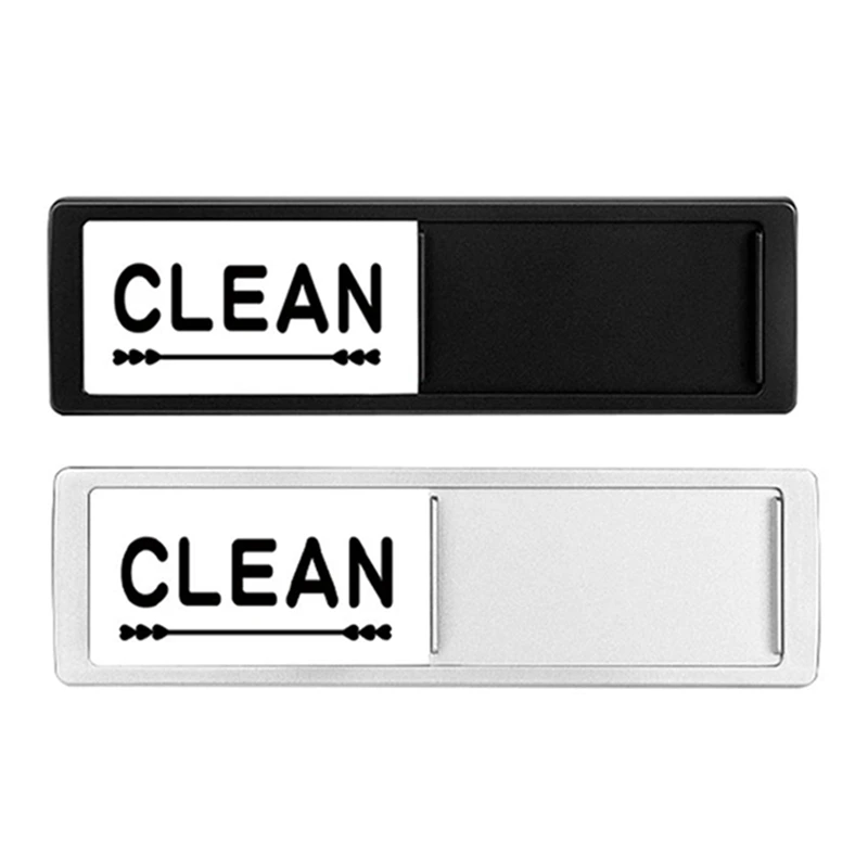 2 PCS Dishwasher Magnet Clean Dirty Sign Shutter ABS Only Changes When You Push It Non-Scratching Dishes Clean Dirty Heart