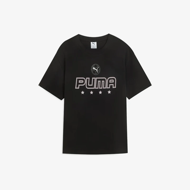 

Puma genuine 2025 summer men's and women's daily round neck letter short sleeved T-shirt 633072-01
