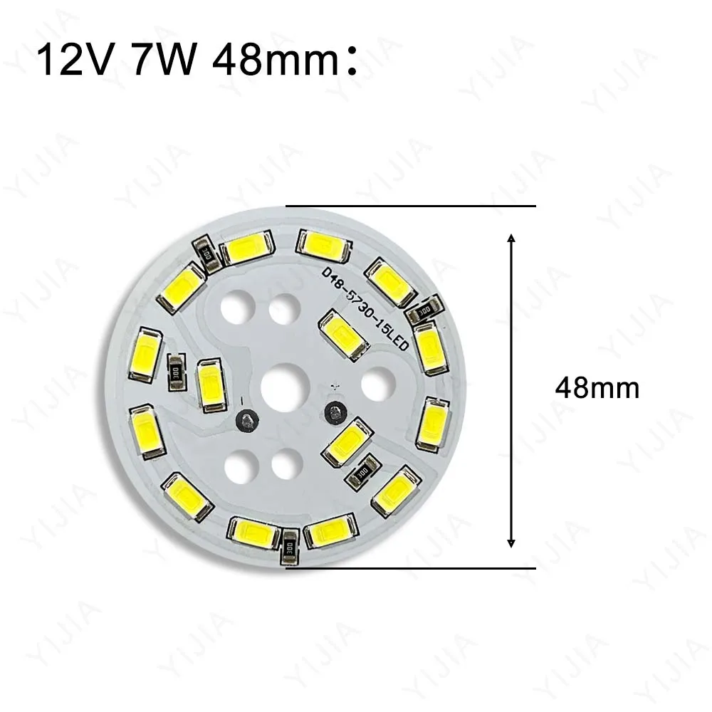 High Power LED Light Board DC12V AC220V 12W 7W 3W SMD 5730 2835 Lamp Plate PCB With LED Chips For LED Bulb Light Ceiling Lamp