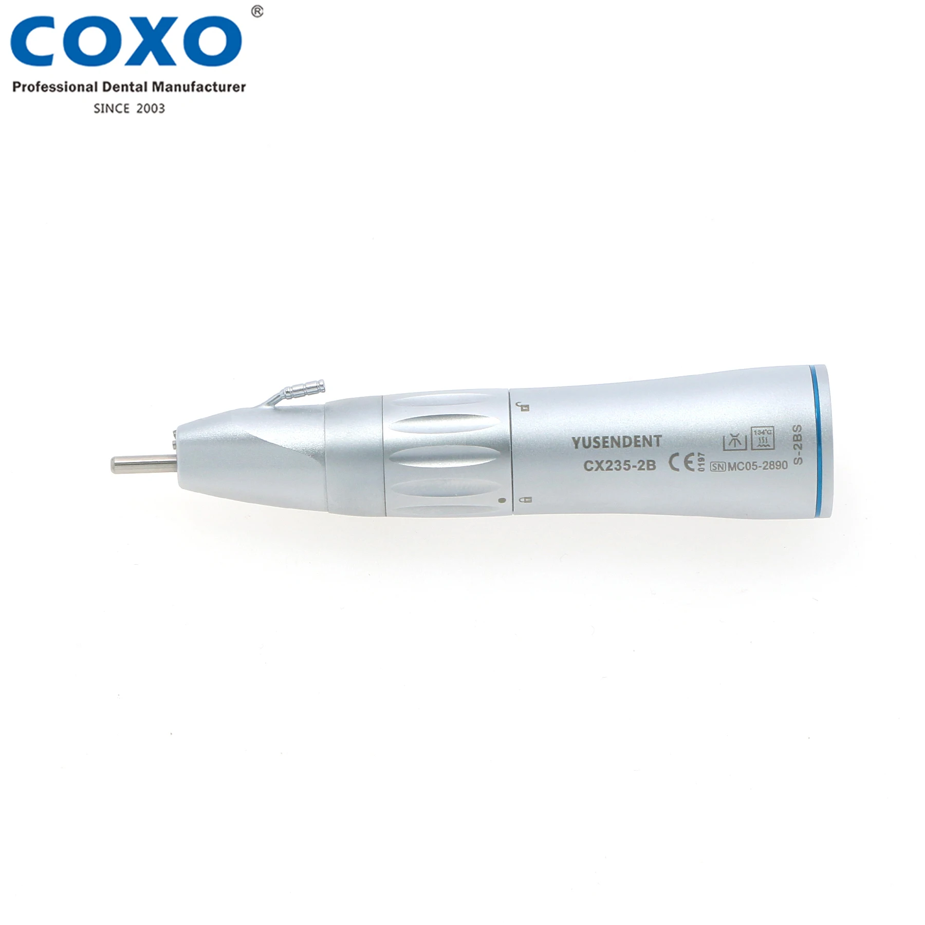 COXO Dental Surgical  1:1 Direct Drive Straight Nose Cone 20 Degree Angle CX235-2CS 2BS 2S2 Surgery Electric Handpiece