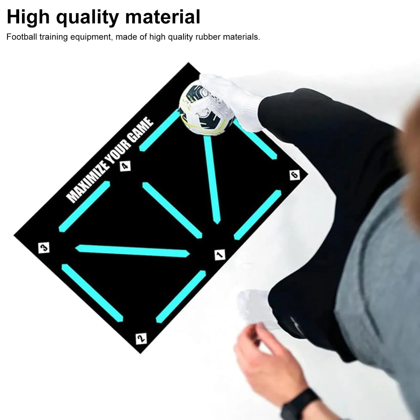 Football Training Mat Durable Non Slip Foldable Kids Adults Dribble Training Mat Football Training Indoor Ourdoor Equipment