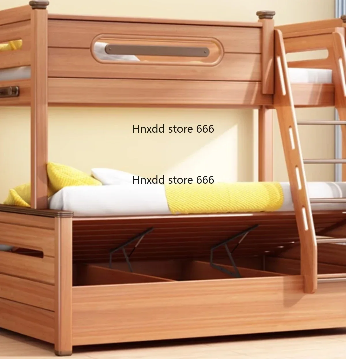 Up and down with the same width guardrail acrylic transparent bunk bed floor ladder mother bed
