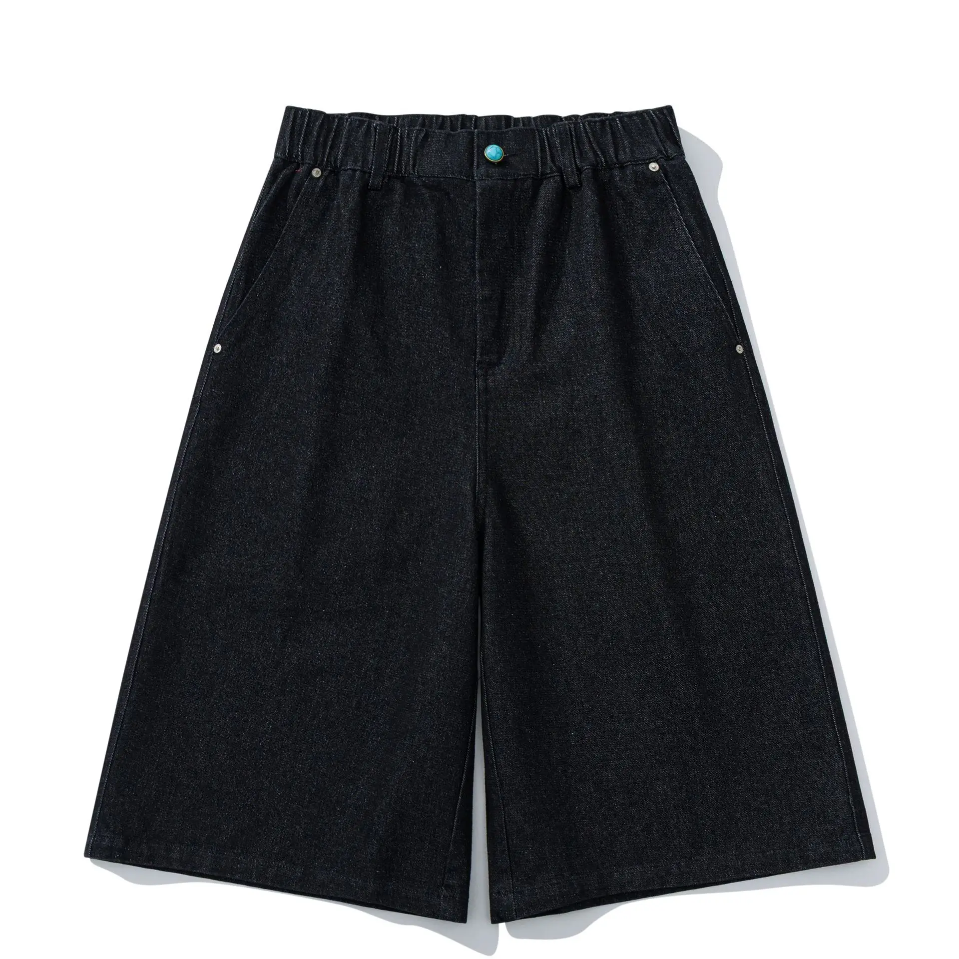 

Japanese Retro Denim Wide-Leg Cropped Jeans Loose Straight Workwear Shorts for Men and Women Summer 2026 Collection