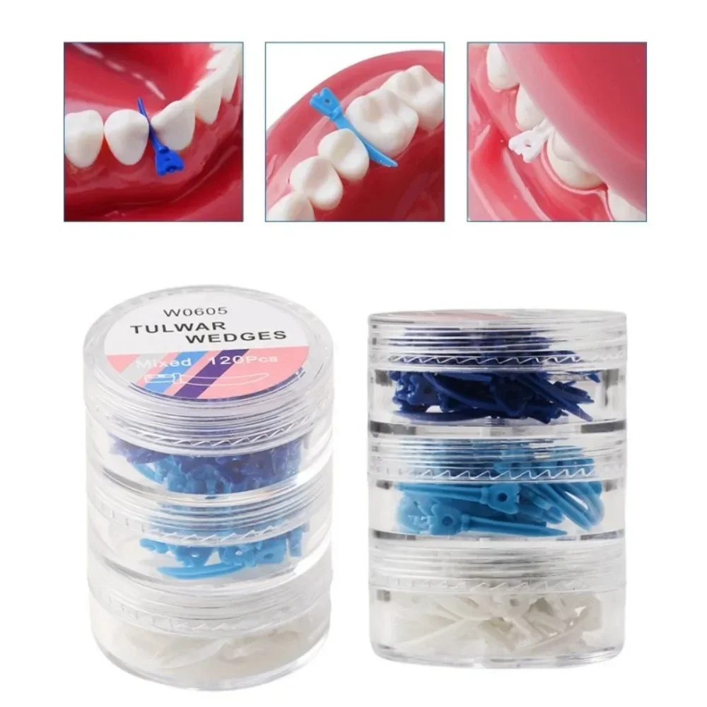 40pcs Dental Wedges Sectional Matrix Disposable Dental Interdental Space Materials Plastic Apical Space Fillings Auxiliary Tools - view 2