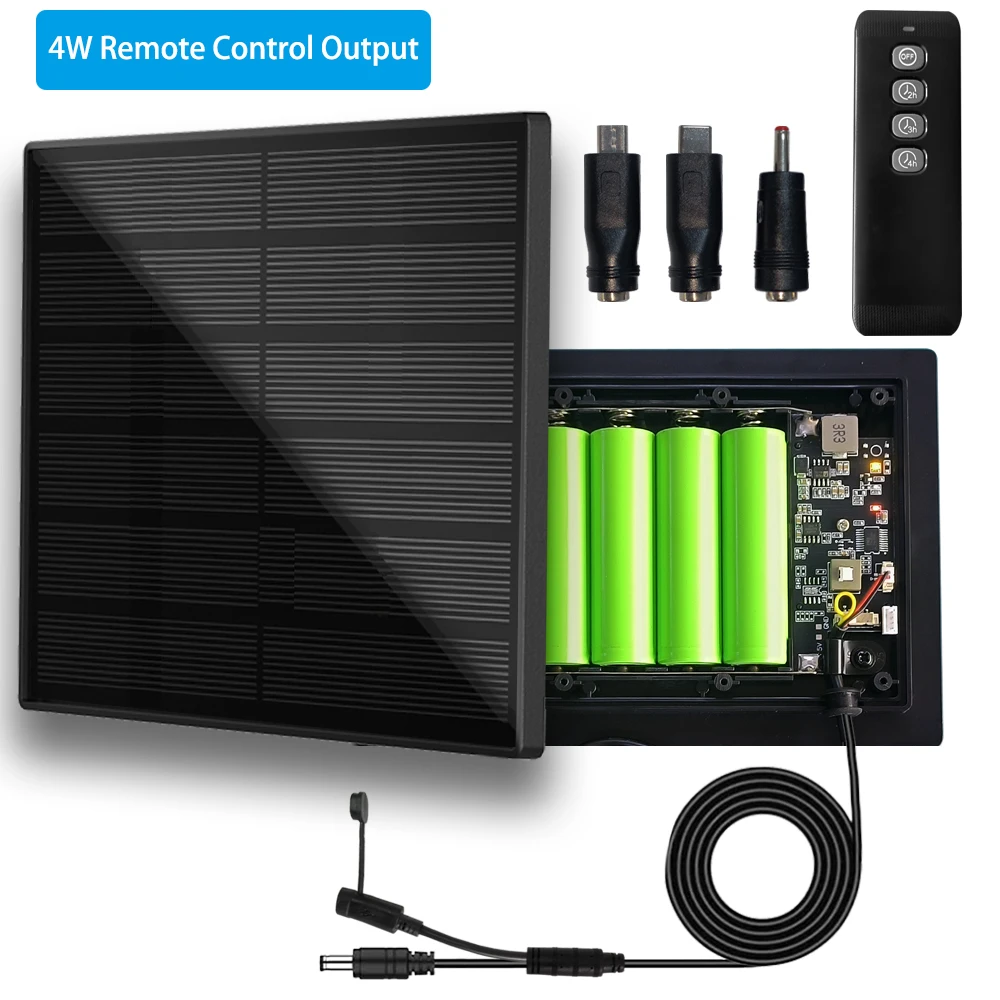Panel Solar de 4W, Impermeable, Micro Salida 5V 6V 9V 12V, Celdas Solares para Cargar Baterías 18650, Instalación Exterior para LED, 4G, WIFI, RAK, LoRa
