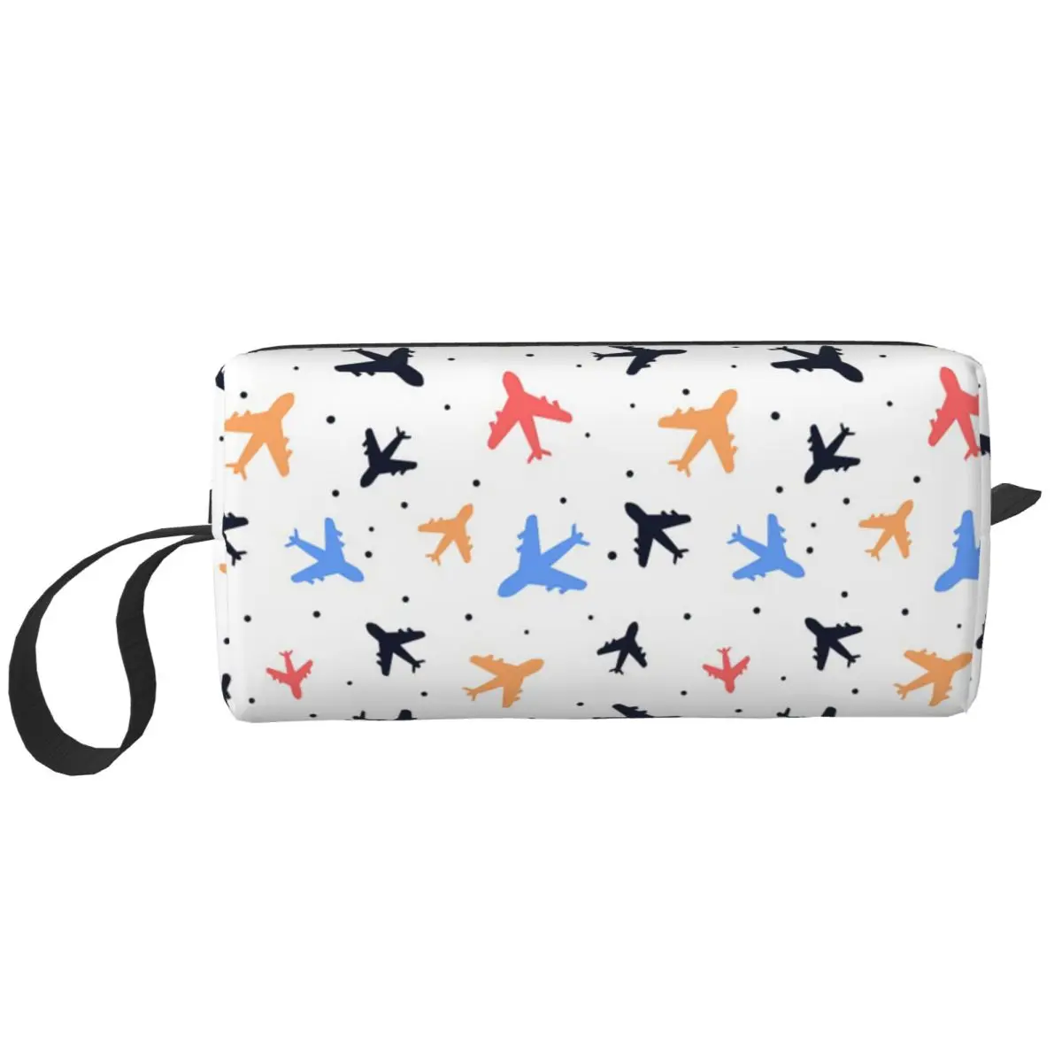 Random Airplanes Aviation Fighter Pilot Pencil Case for Boy Girl Pen Box Pencil Bag Stationery Supplies Women Cosmetic Bag