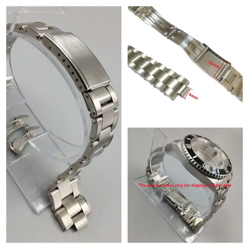 19mm 20mm 316L Stainless Steel Luxury Rivet Curved End Screws Oyster Watch Band Strap Bracelet Fit For RLX 5508 5512 5513 94110