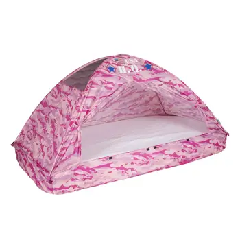 Tenda da gioco per bambini con letto matrimoniale in poliestere mimetico rosa, divertente nascondiglio per uso interno ed esterno, leggera e facile da montare. 10 best sales tenda multicam - №5