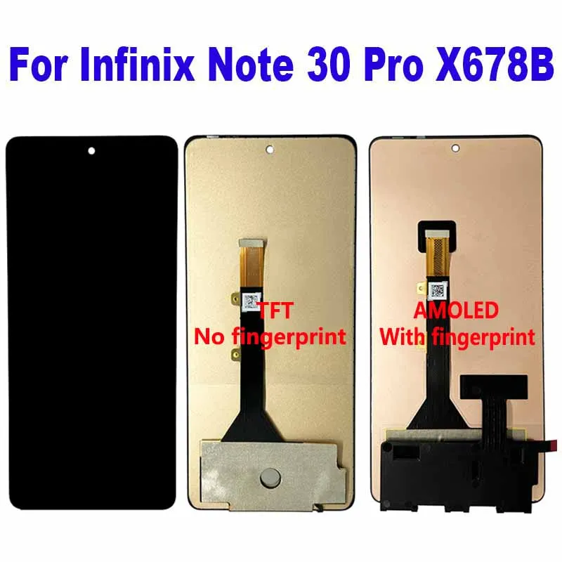 

For Infinix Note 30 Pro X678 X678B LCD Display Touch Screen Digitizer Assembly Replacement Accessory