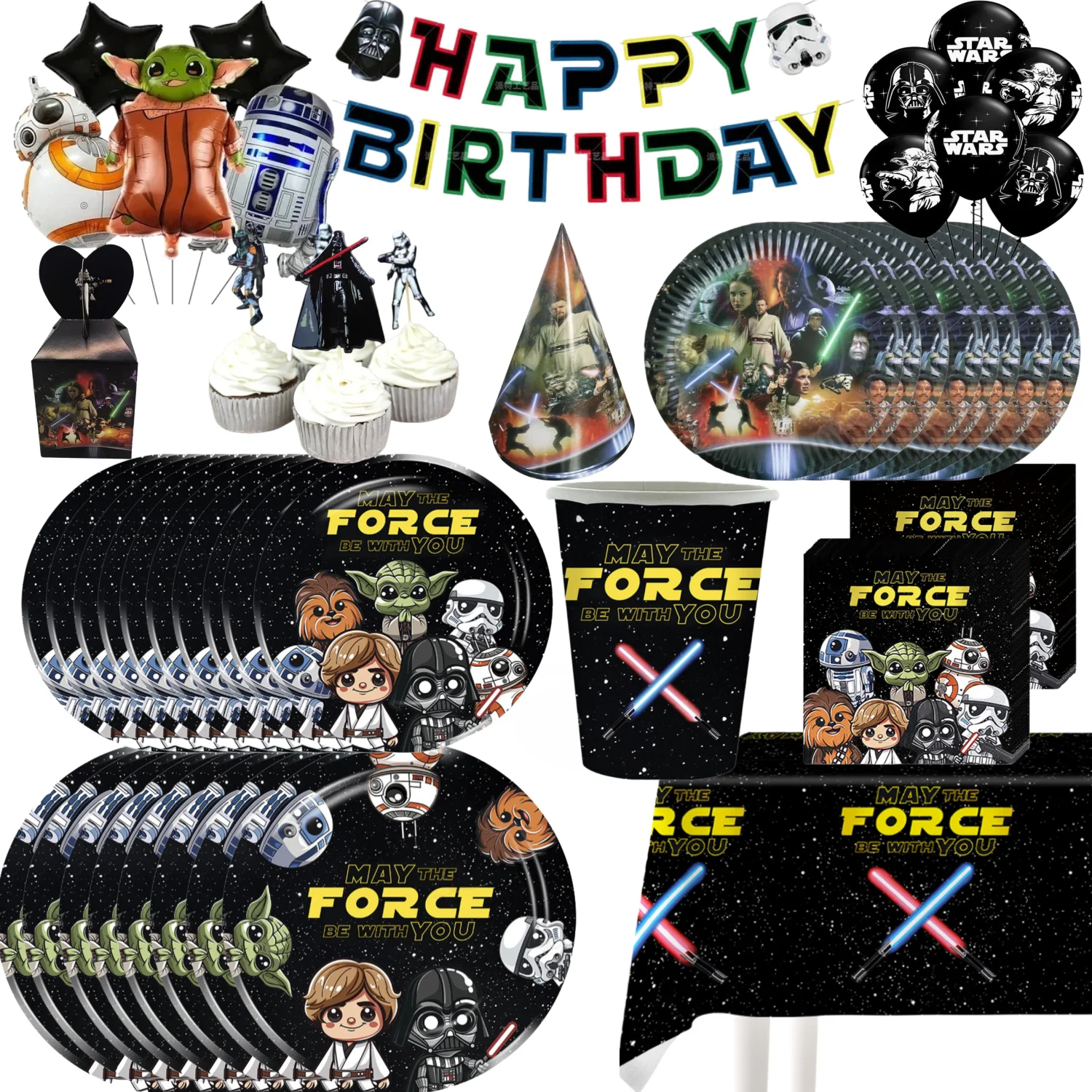 Wedding Supply Warehouse - Décorations de fête d'anniversaire Star Wars,