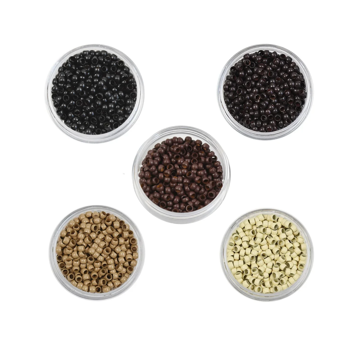 

500pcs 3.0*2.0*2.0mm Hair Rings for Hair Extensions Copper Beads Links Without Silicone Hair Accessories