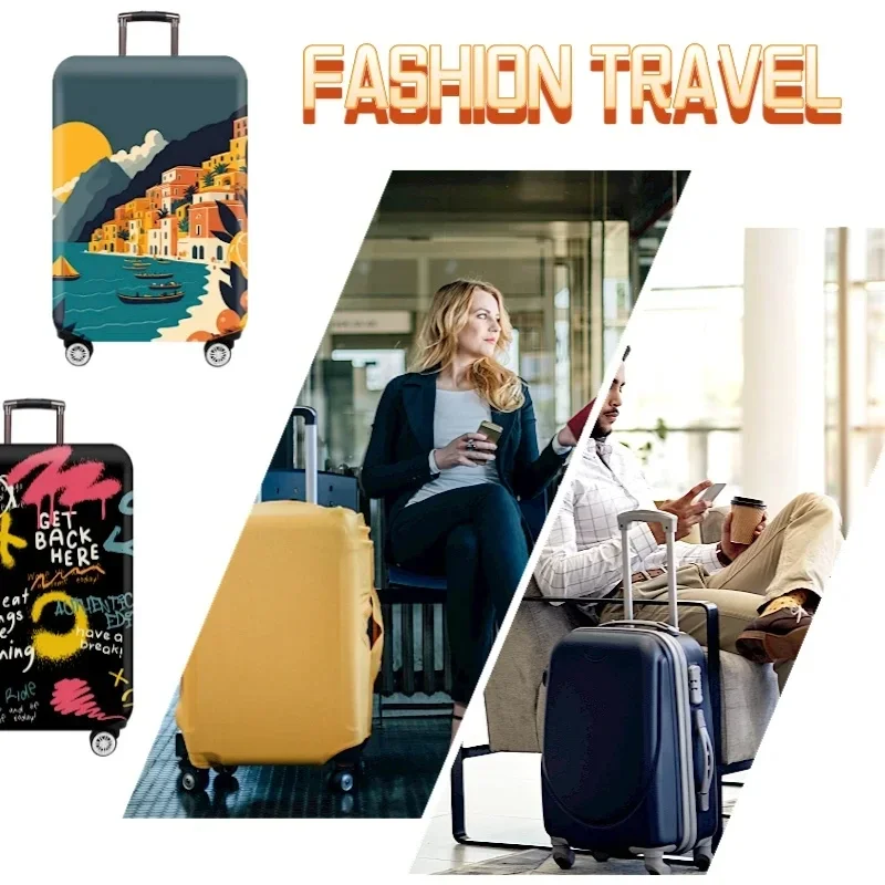 Housse de protection pour bagages en tissu extensible, étui anti-poussière pour bagages, adapté à la valise de 18 à 32 pouces, organisateur de voyage