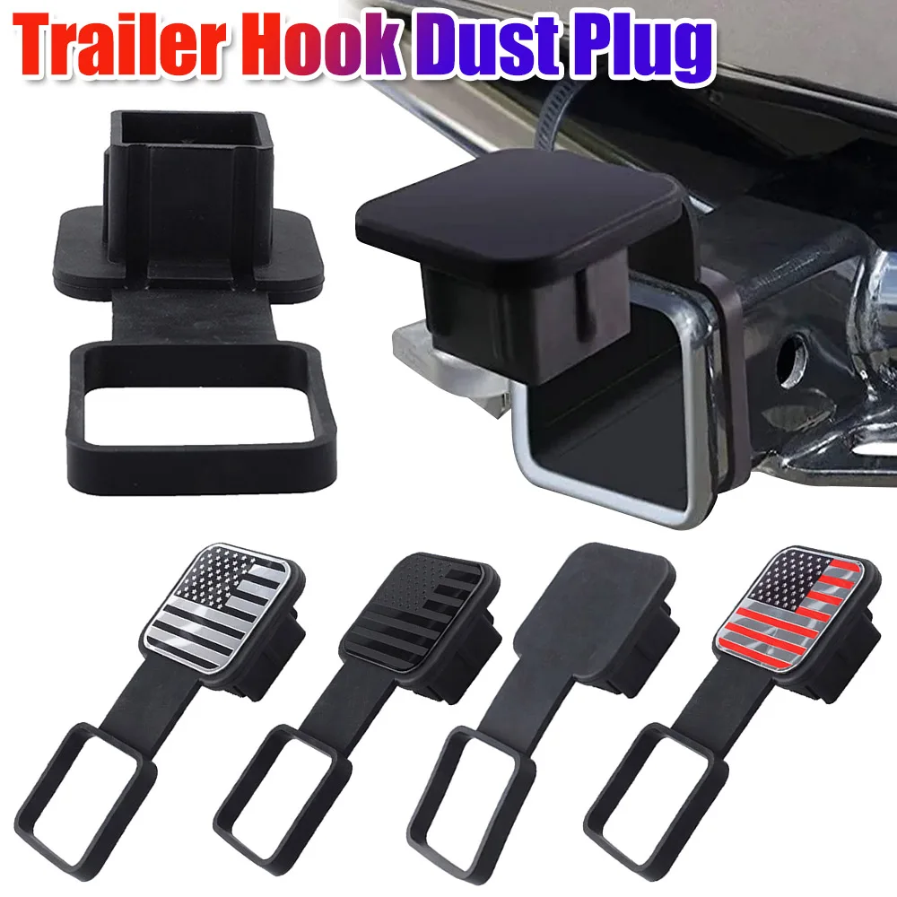 Trailer Hitch Receiver Cover Plug Waterproof Tube Cap Protector Tow Plug Tube Cap Protector 2 Inch Receiver Auto Square Plug