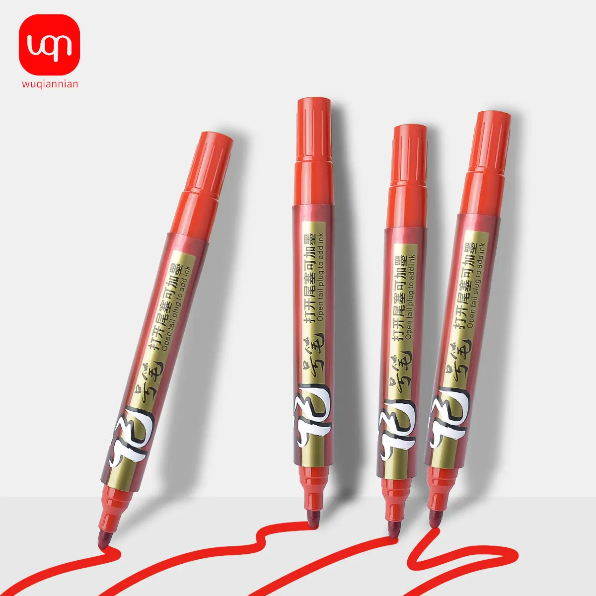 

Red marker pen with large head stroke, logistics express delivery, construction site ceramic tile special pen waterproof 10pcs