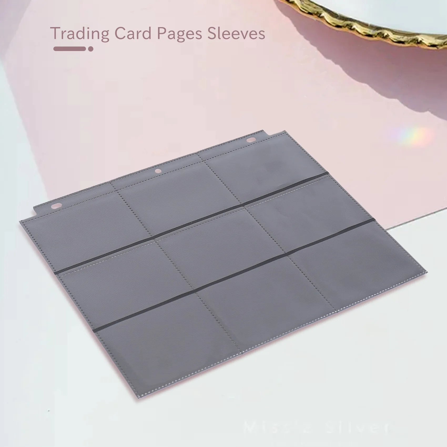 TEXU 900 جيوب حافظة بطاقات التداول، حافظة بطاقات البيسبول مناسبة لحماية حامل البطاقات المكونة من 3 حلقات #3