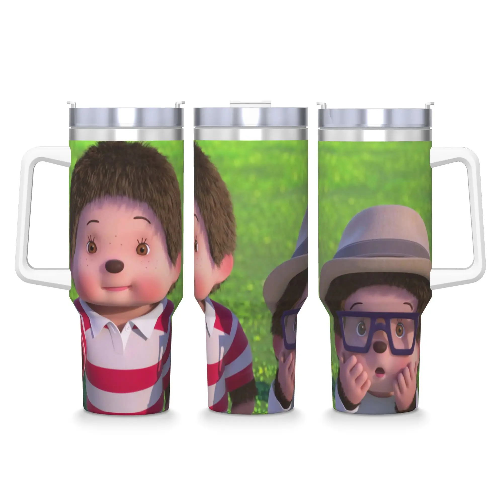 

Monchhichis Cute Monkey Stainless Steel Tumbler Travelist Mugs Cup 40oz Coffee Mug Keep Heat Cold and Hot Milk Tea Water Bottle