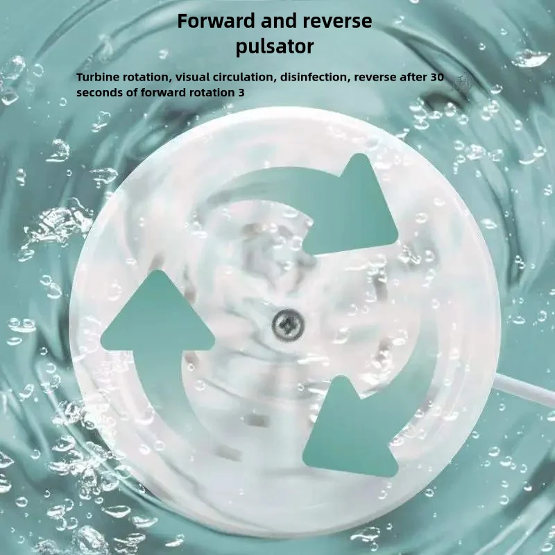 Portable Mini Turbo Washing Machine Small Rotating Lazy Cleaning Artifact Efficient Laundry