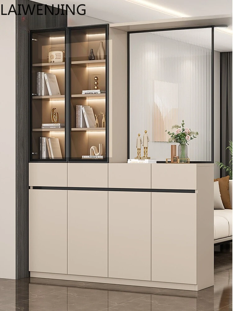 

HLZ Entryway Cabinet Modern Simple Living Room Cabinet Home Doorway Integrated Screen Partition Cabinet Storage Rack