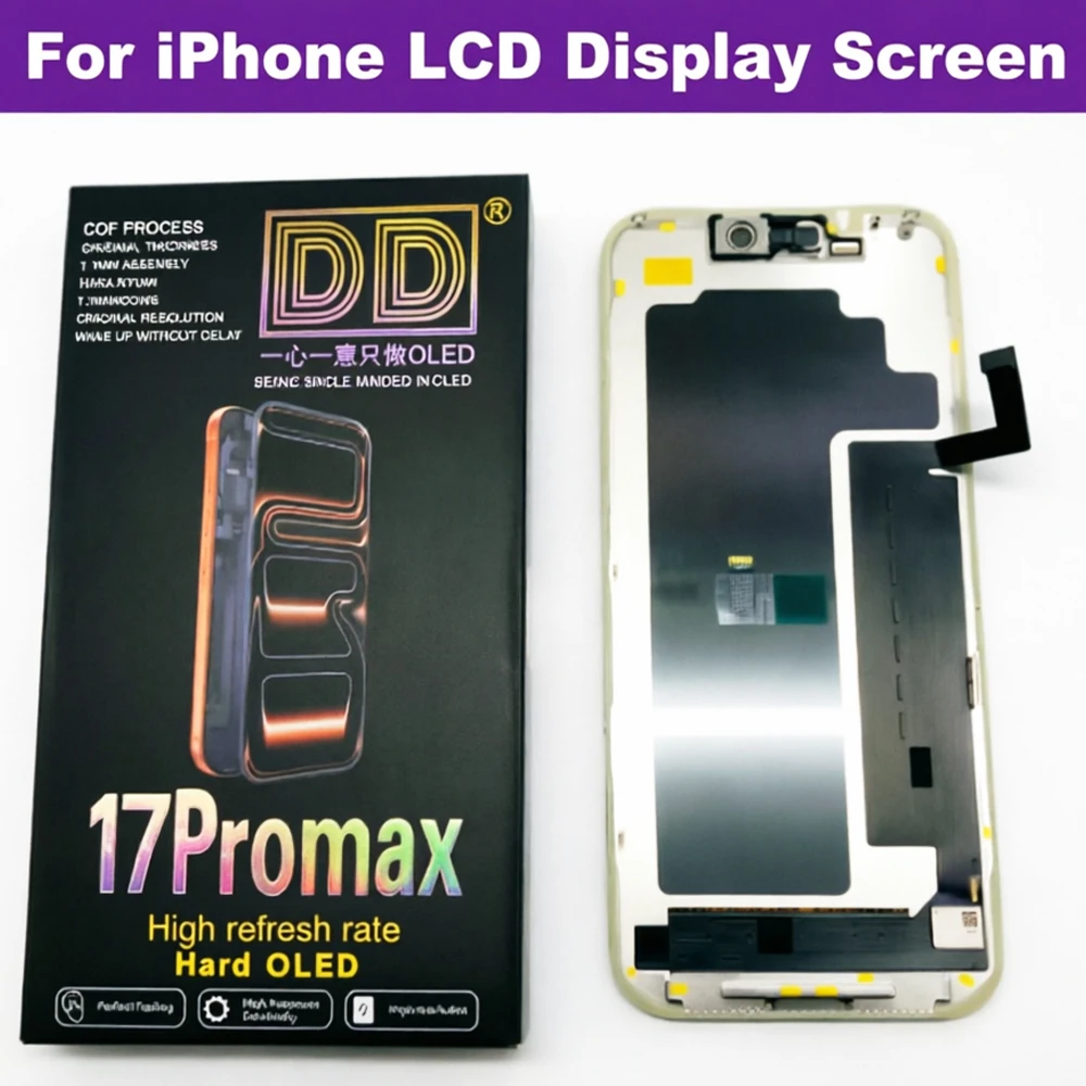 DD Brand OLED Screen For iPhone 17 Pro Max LCD For 16 15 14 Plus 12 13 Pro Max OLED Display Touch Screen Digitizer Replacement