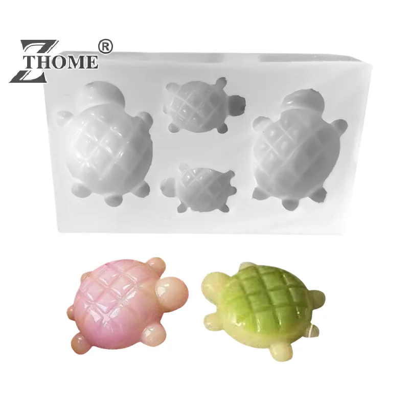 Cute Silicone Mold DIY 3D Turtle Crafts Gift Making Candle Soap Plaster Resin Molds Home Decor Paste Chocolate Baking Mould