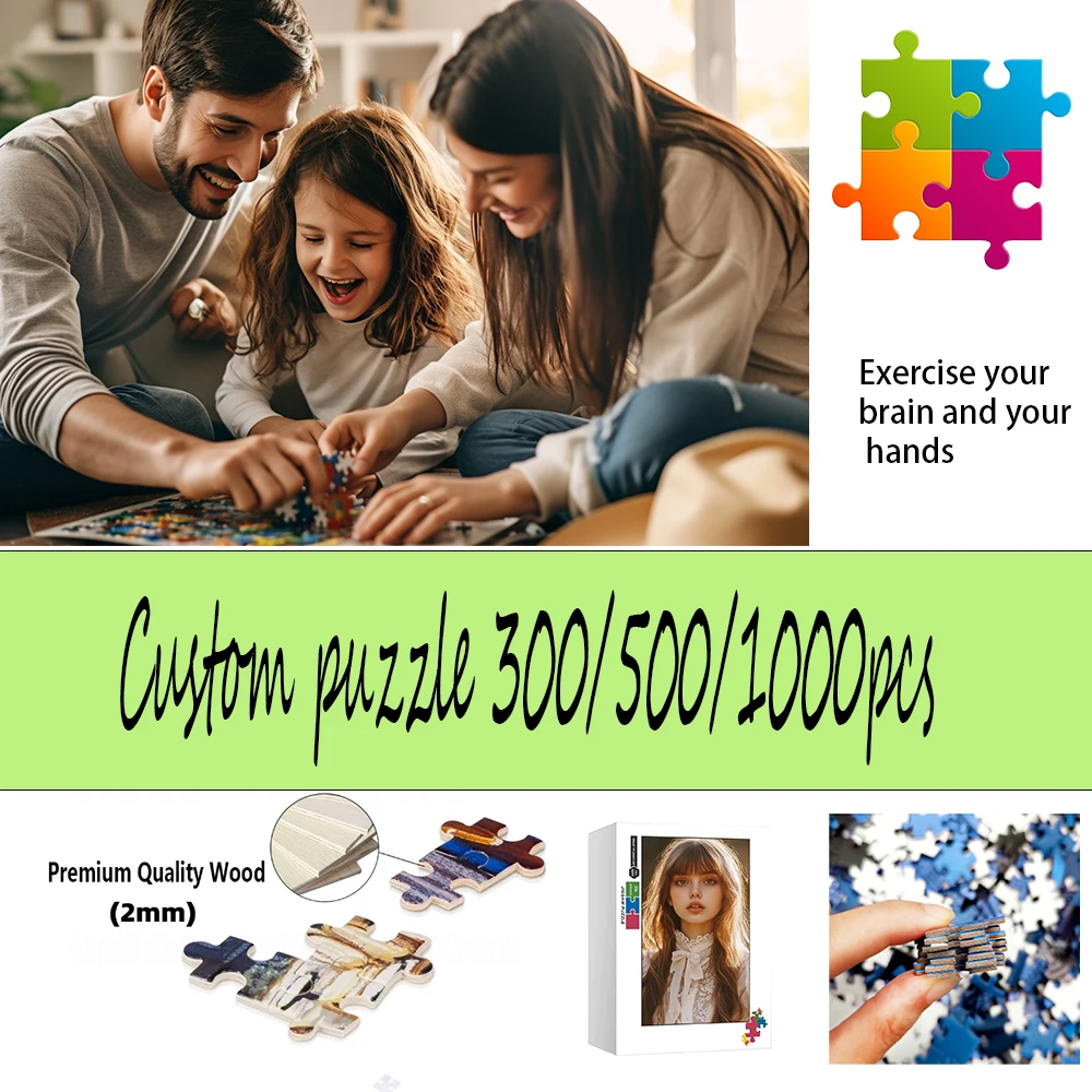 custom Puzzle 300/500/1000 Pieces Game Jigsaw Puzzle Custom a unique gift for yourself and your family