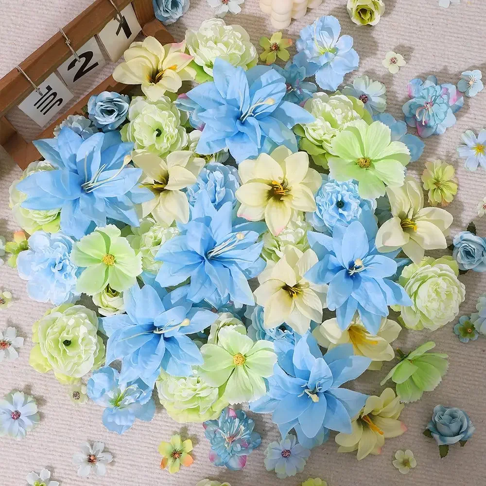 10/20/50 Stück Gemischte Künstliche Blumenköpfe Seidenblumen für Hochzeit Brautdekoration Partyzubehör Heimdekoration Geschenk Ornament – Detail 2