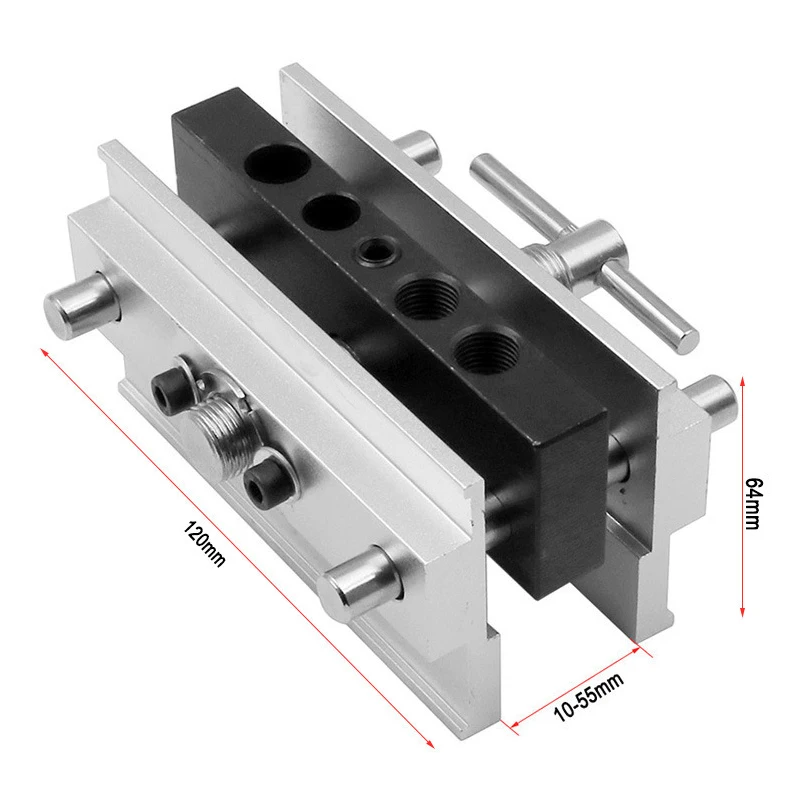 Foro tascabile autocentrante Vertical Doweling Jig Drill Guide Locator Hole Puncher Tool Kit 6/8/10mm falegnameria strumento per la lavorazione del