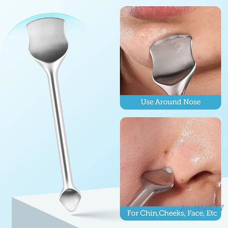 Double HEAD สแตนเลส Professional Blackhead Remover Blemish EXTRACTOR ชุดเครื่องมือความงามสิว Comedone Removal สําหรับ Face