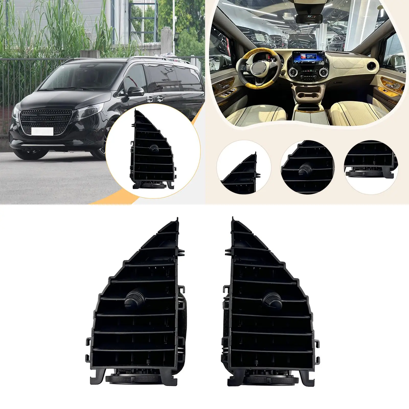 Air Conditioning Vent Grille High Performance Automotive Accessories Front Center Vent for Mercedes Benz vito 2017-2021