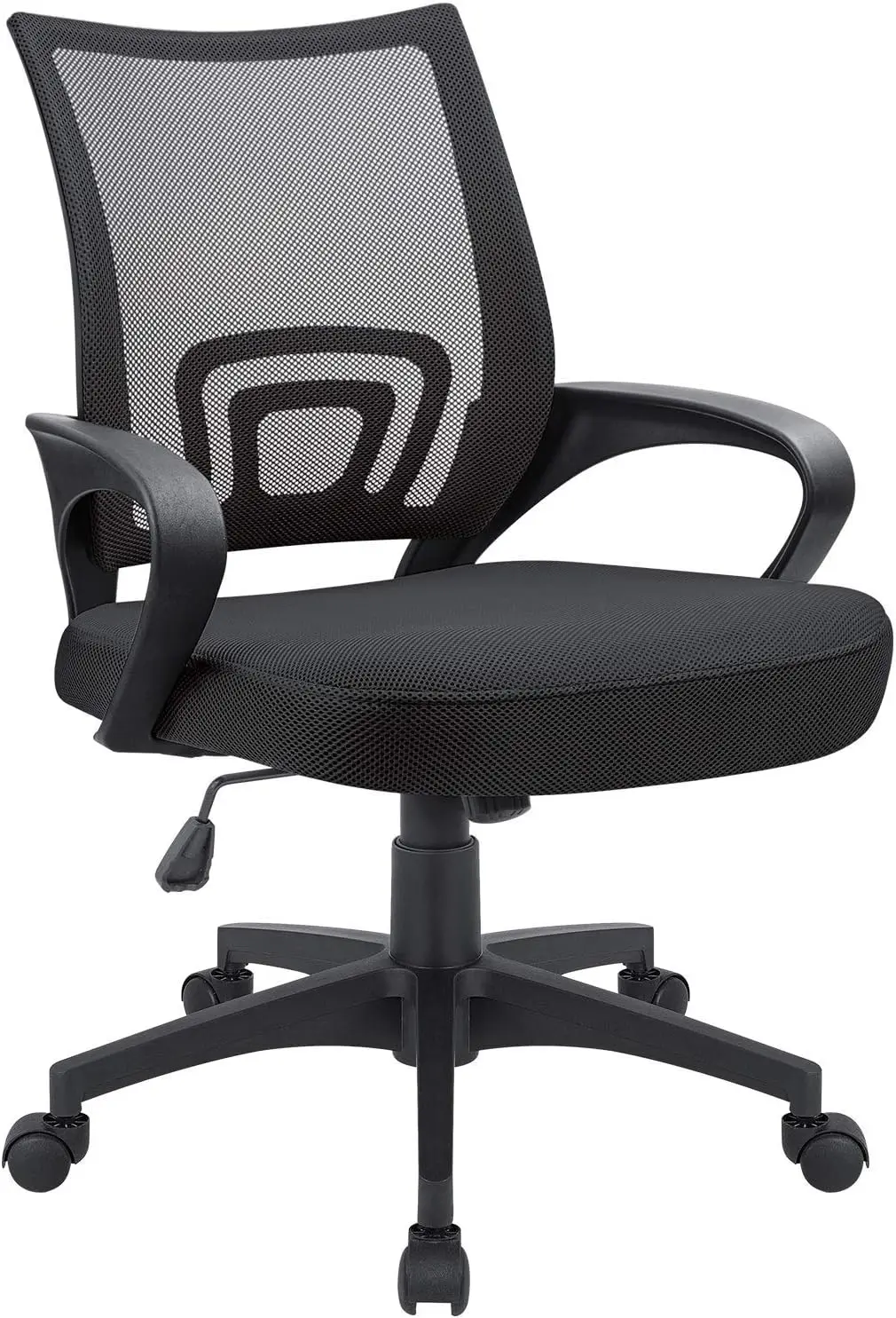 Office Chair Ergonomic Computer Desk Chair Mid Back Swivel Rolling Chair with Height Adjustable Lumbar Support Mesh Executive