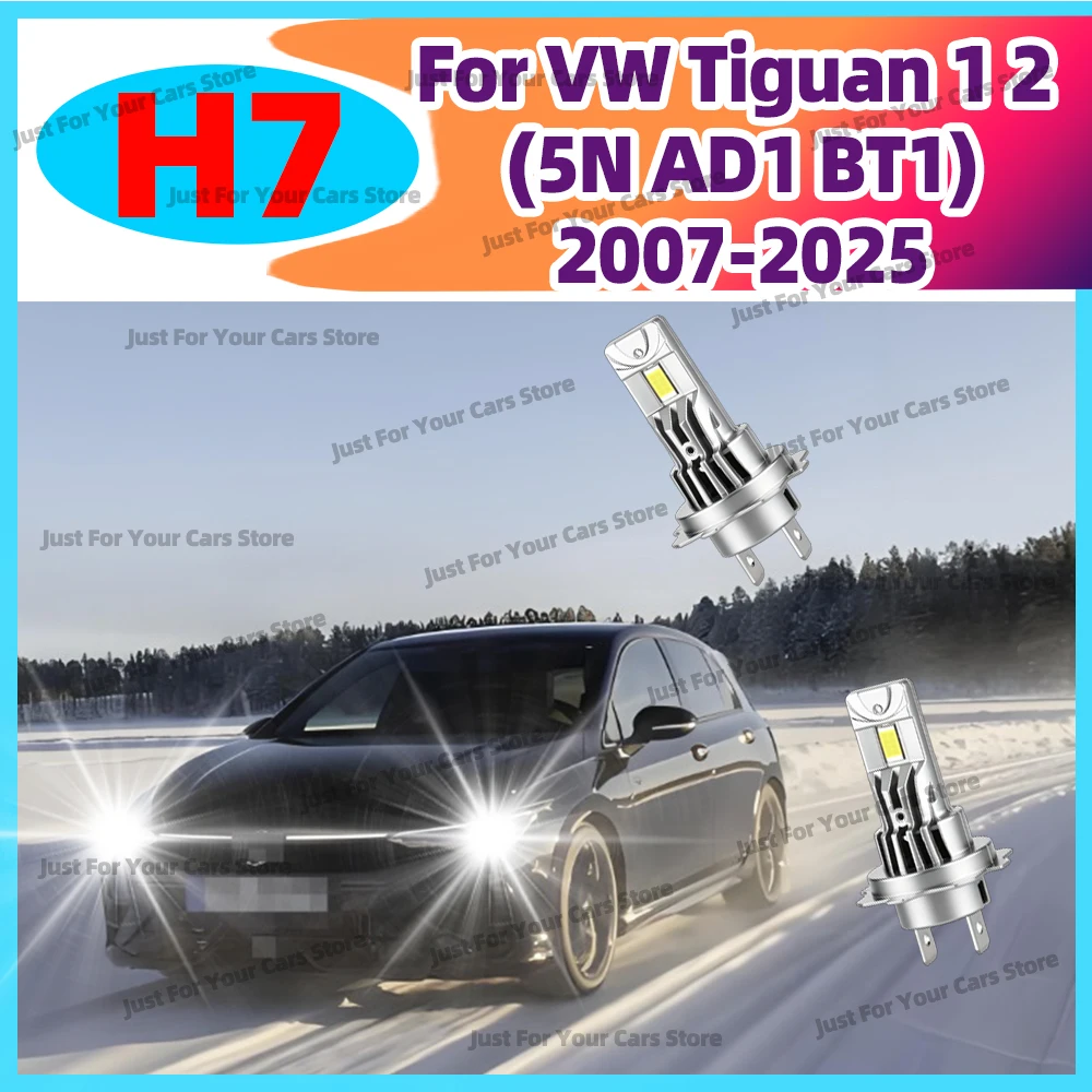 2x High Bright CSP LED H7 Headlight 30000LM For VW Tiguan 5N AD1 BT1 2007-2025 2008 2009 2010 2011 2012 2013 2014 2015 2016 2017