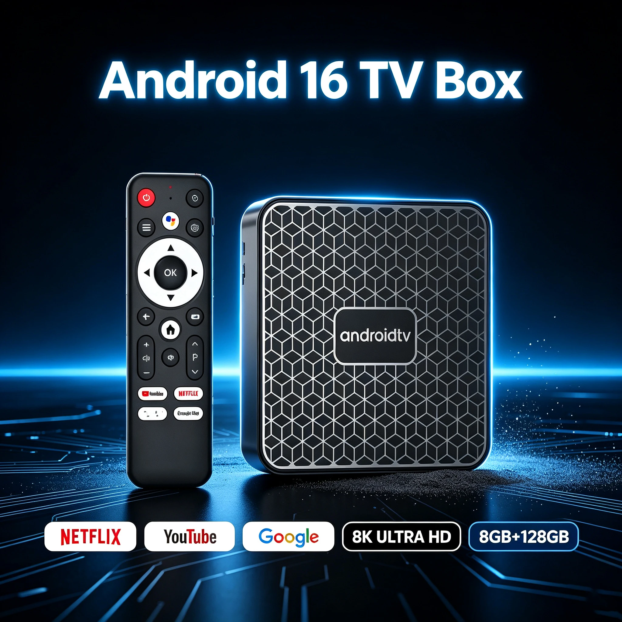 Home Cinema Media Player - กล่องทีวีอัจฉริยะ Android 16 รุ่น 2026 T8S