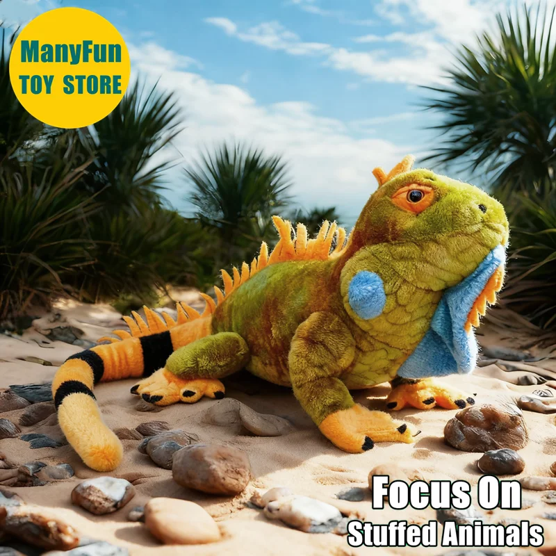 Green Iguana Plüschtier, realistisches Marine Iguana Plüschtier, lebensechte Eidechse, Stofftier, amerikanische Iguana, Simulationspuppe, Spielzeug, Geschenk
