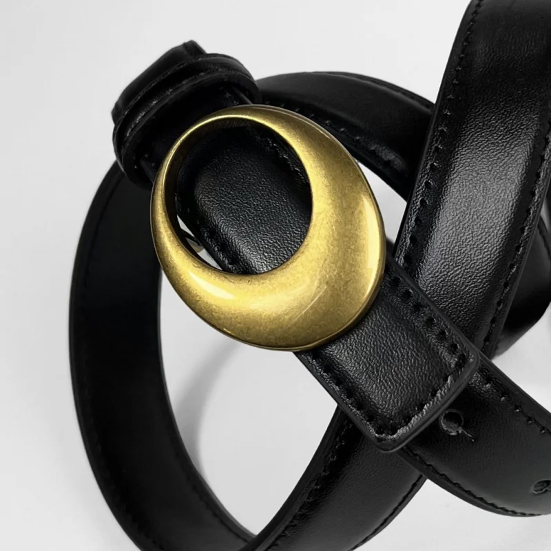 2025 new Metal Chain Letter Accent Slim Belt Delicate Compact Everyday Outfit Highlight