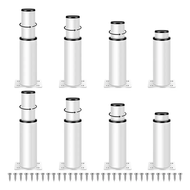 

ABHZ-8 PCS Регулируемые мебельные ножки, опоры для шкафов с регулировкой высоты 120-180 мм, белые