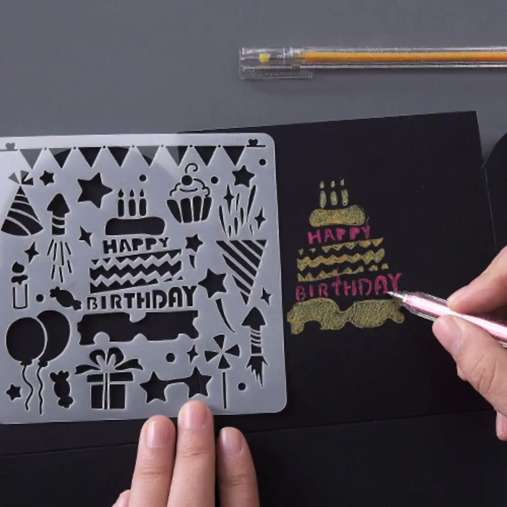 

Набор трафаретов для рукоделия: полые шаблоны для DIY-творчества, трафареты из ПЭТ для распыления краски, декоративные трафареты для скрапбукинга и альбомов