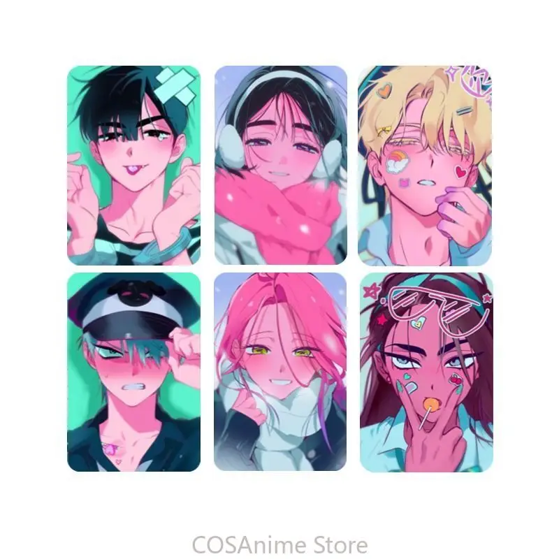 

6pcs Anime Alien Stage IVAN TILL SUA Kawaii Cosplay Card Desktop Stand Cartoon Figure Fans Collection Sets