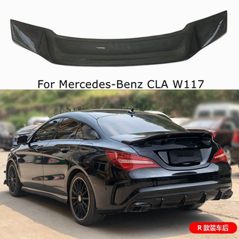 For Mercedes-Benz CLA W117 CLA180 CLA200 CLA250 CLA260 CLA45 Carbon Fiber Rear Trunk Wing Spoiler 2014 - UP