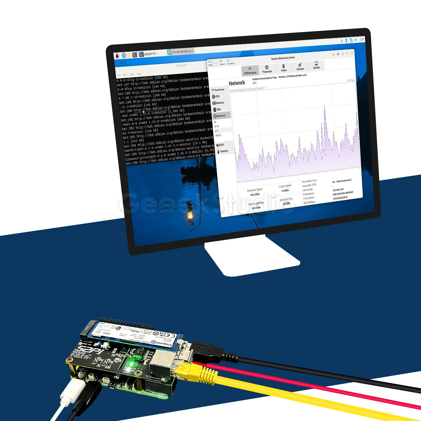 Imagem -05 - Usb 2.5g Ethernet e Nvme Chapéu para Framboesa pi W01 U2500