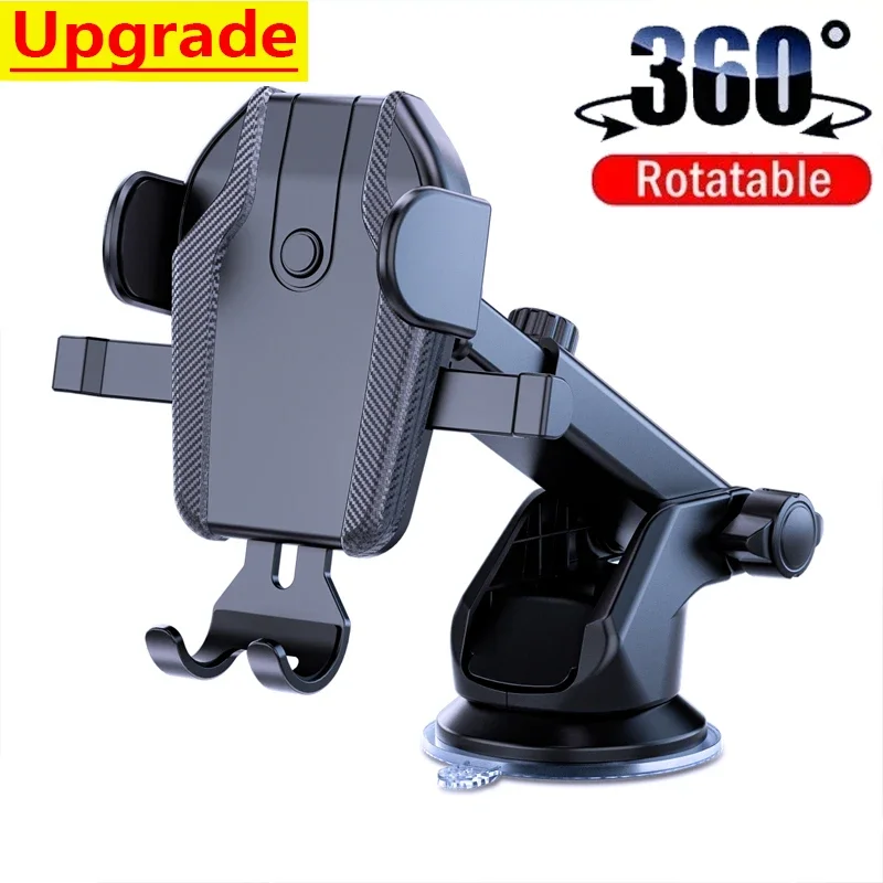 Universal Auto Sucker Car Phone Holder Windshield Car Dashboard Support in Car Bracket Rotatable Adjust for 4-7 Inch Smartphone