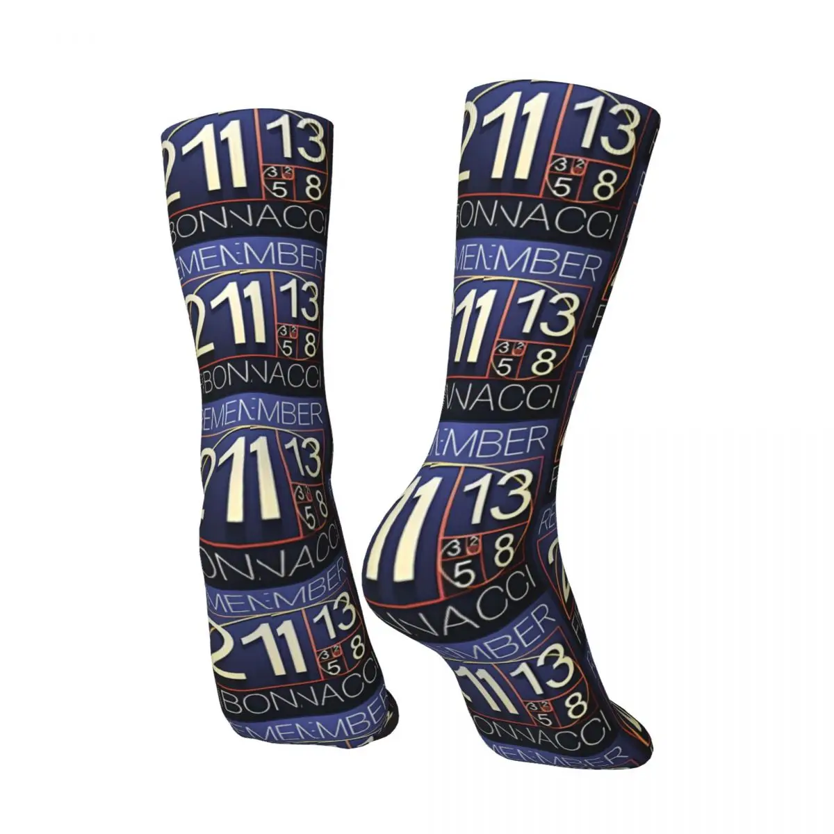 Vintage Remember Fibonacci Men's Socks Math Unisex Street Style Pattern Printed Happy Crew Sock Gift